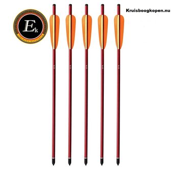 Kruisboog Pijlen 16 inch 5st. rood