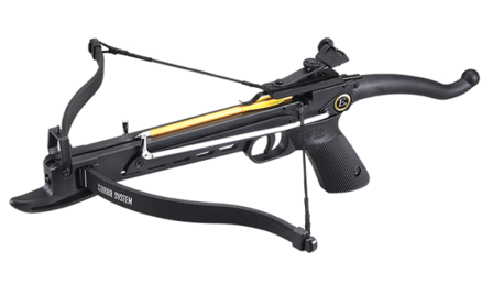 COBRA STANDAARD 80LBS BLACK, 175 fps, met snelspanner voor maar liefst 26,95 een koopje.