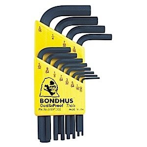 Bondhus Allen Wrench Set .050-5/16, inbussleutel set.